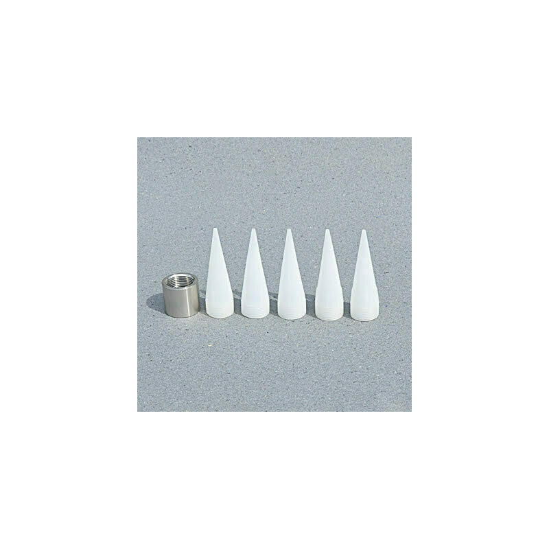 Plastic nozzle with inox thread