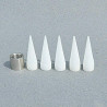 Plastic nozzle with inox thread