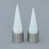 Plastic nozzle with inox thread