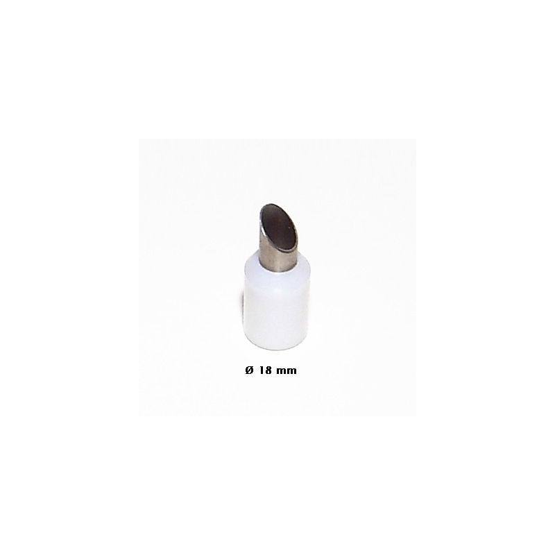 Plastic nozzle with inox outlet Ø 18 mm
